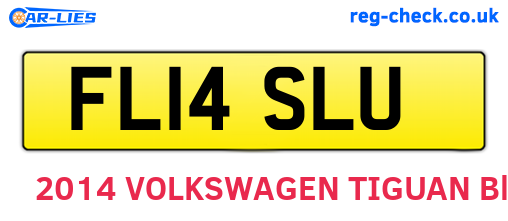 FL14SLU are the vehicle registration plates.