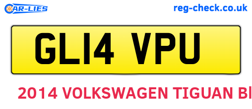 GL14VPU are the vehicle registration plates.