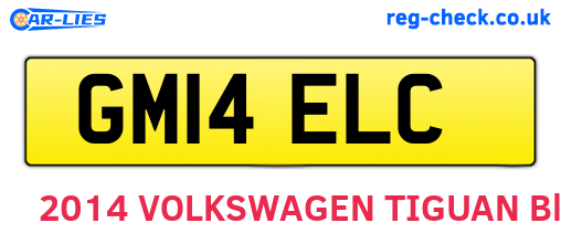 GM14ELC are the vehicle registration plates.