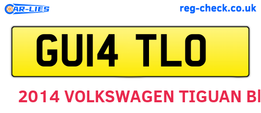 GU14TLO are the vehicle registration plates.