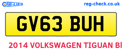 GV63BUH are the vehicle registration plates.