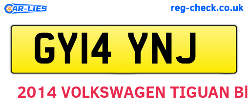 GY14YNJ are the vehicle registration plates.