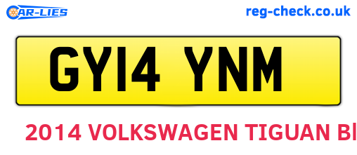 GY14YNM are the vehicle registration plates.