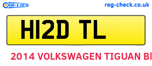 H12DTL are the vehicle registration plates.