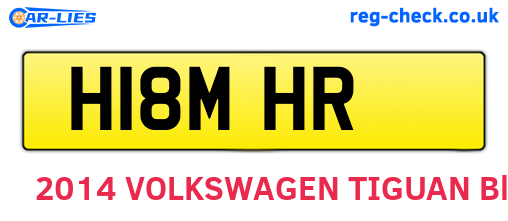 H18MHR are the vehicle registration plates.