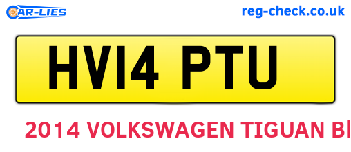 HV14PTU are the vehicle registration plates.