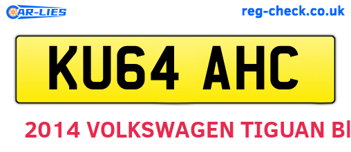 KU64AHC are the vehicle registration plates.