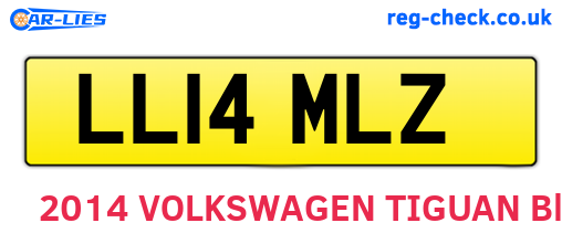 LL14MLZ are the vehicle registration plates.