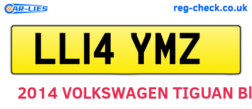 LL14YMZ are the vehicle registration plates.