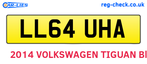 LL64UHA are the vehicle registration plates.