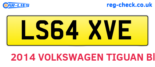 LS64XVE are the vehicle registration plates.