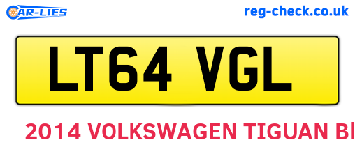 LT64VGL are the vehicle registration plates.