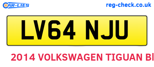 LV64NJU are the vehicle registration plates.