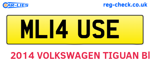 ML14USE are the vehicle registration plates.
