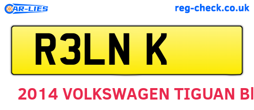 R3LNK are the vehicle registration plates.