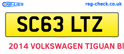 SC63LTZ are the vehicle registration plates.