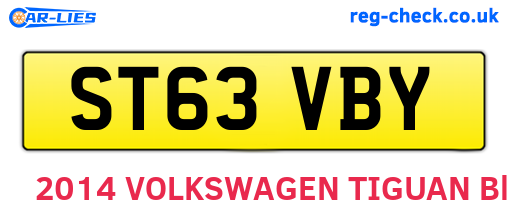 ST63VBY are the vehicle registration plates.