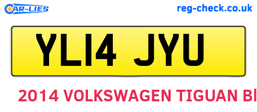 YL14JYU are the vehicle registration plates.