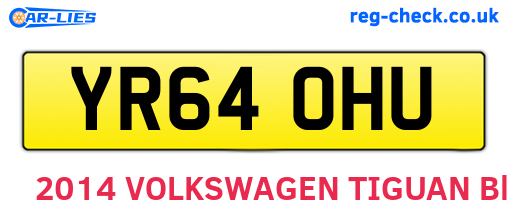 YR64OHU are the vehicle registration plates.
