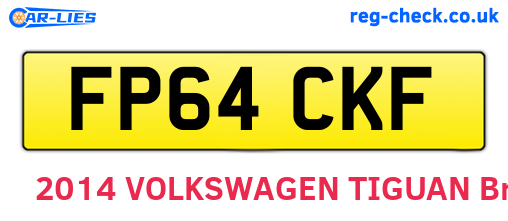 FP64CKF are the vehicle registration plates.
