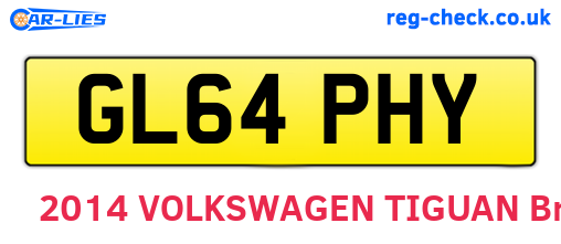 GL64PHY are the vehicle registration plates.