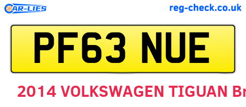 PF63NUE are the vehicle registration plates.
