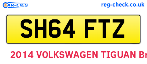 SH64FTZ are the vehicle registration plates.