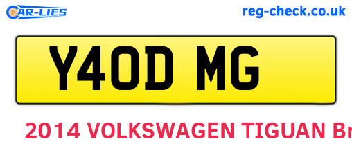 Y40DMG are the vehicle registration plates.