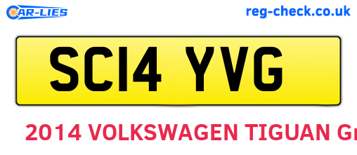 SC14YVG are the vehicle registration plates.