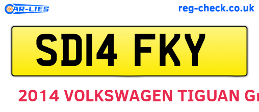 SD14FKY are the vehicle registration plates.