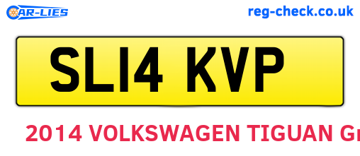 SL14KVP are the vehicle registration plates.