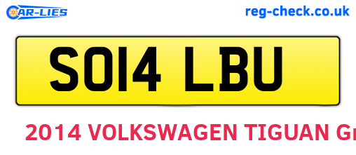 SO14LBU are the vehicle registration plates.