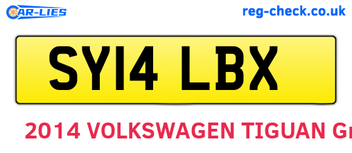 SY14LBX are the vehicle registration plates.