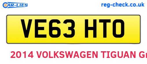 VE63HTO are the vehicle registration plates.