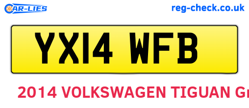 YX14WFB are the vehicle registration plates.
