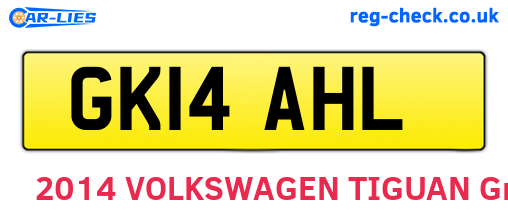 GK14AHL are the vehicle registration plates.