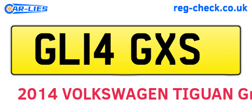 GL14GXS are the vehicle registration plates.