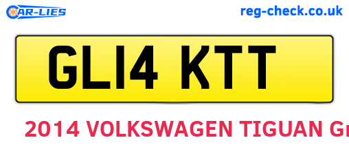 GL14KTT are the vehicle registration plates.
