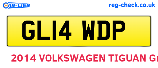 GL14WDP are the vehicle registration plates.