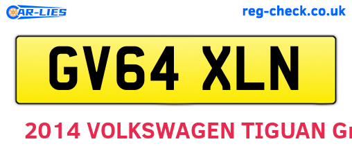GV64XLN are the vehicle registration plates.