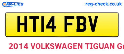 HT14FBV are the vehicle registration plates.