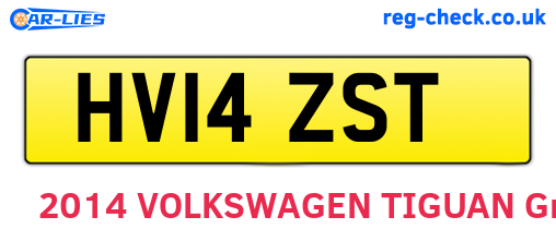 HV14ZST are the vehicle registration plates.