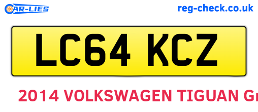 LC64KCZ are the vehicle registration plates.