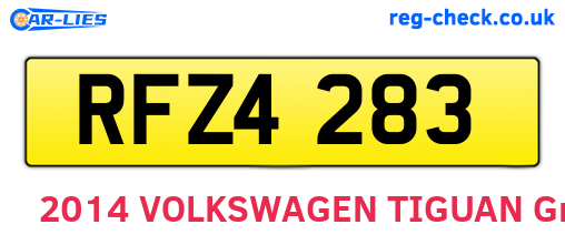 RFZ4283 are the vehicle registration plates.