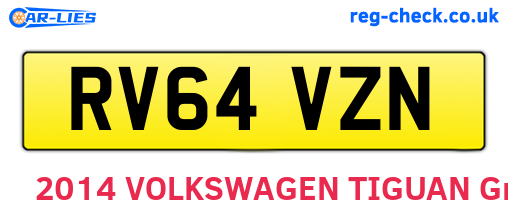 RV64VZN are the vehicle registration plates.