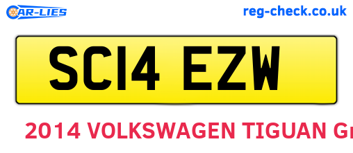 SC14EZW are the vehicle registration plates.