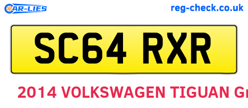 SC64RXR are the vehicle registration plates.