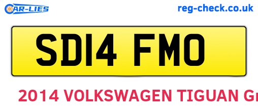 SD14FMO are the vehicle registration plates.