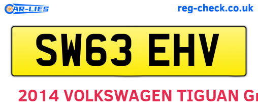 SW63EHV are the vehicle registration plates.
