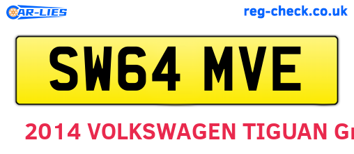 SW64MVE are the vehicle registration plates.